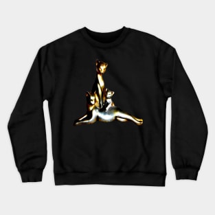 Three Cats Artistic And Statuesque Crewneck Sweatshirt